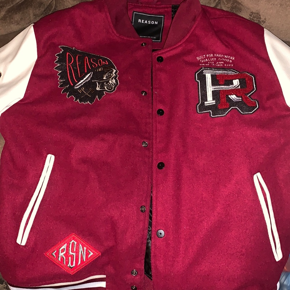 SOLD - REASON 🔥 boomer varsity jacket